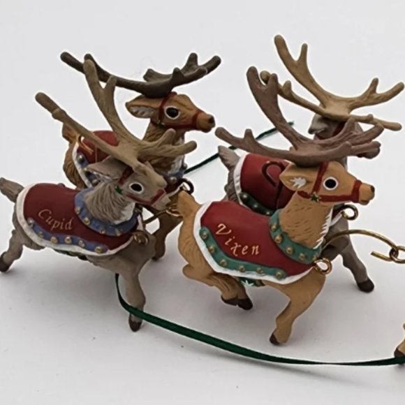 Santa and His Reindeer Collection Hallmark Ornaments - Picture 11 of 14